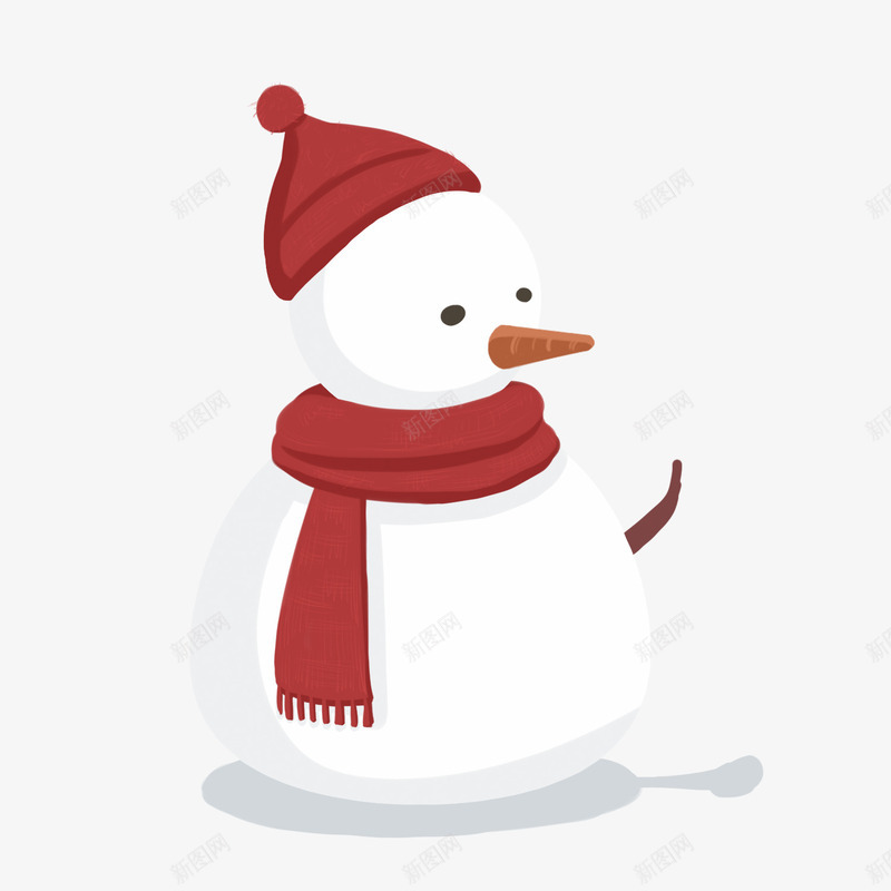 圣诞冬至小雪人8png免抠素材_新图网 https://ixintu.com 冬至 圣诞 小雪人 戴帽子的小雪人 红帽子 雪人表情