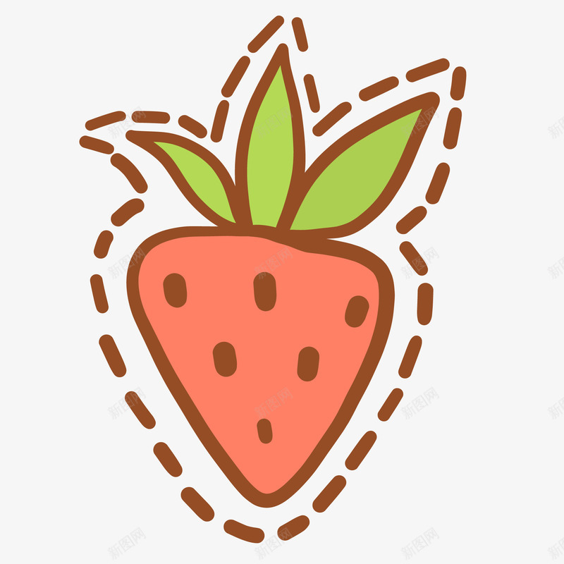 卡通手绘补丁徽章水果png免抠素材_新图网 https://ixintu.com 卡通 手绘 植物 水果 红色 草莓 补丁 食物