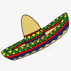 卡通墨西哥帽子矢量图素材