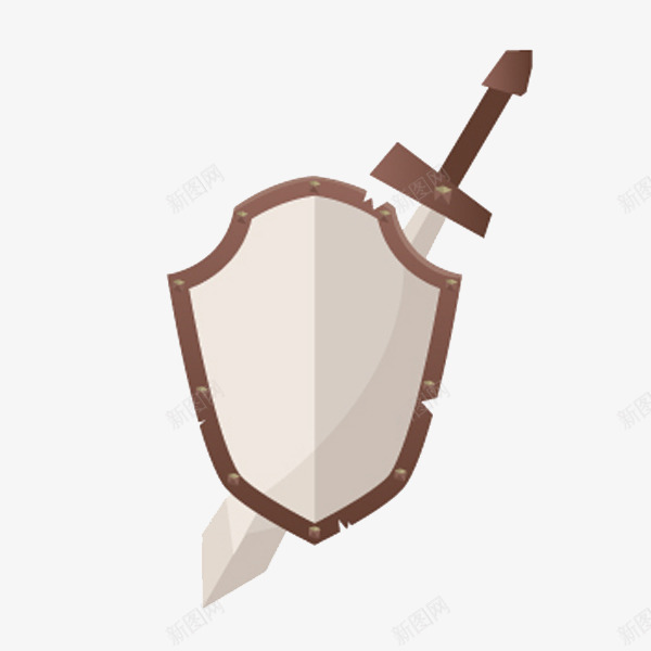 重剑和盾牌png免抠素材_新图网 https://ixintu.com 剑 国外创意素材 盾牌 矢量插图