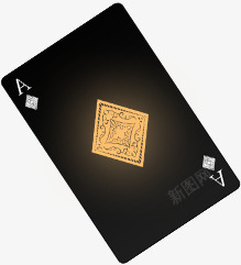 黑色方块A扑克素材