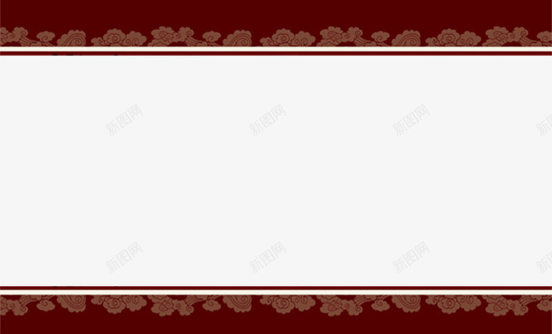 红色祥云中国风边框png免抠素材_新图网 https://ixintu.com 中国风方框 中国风标题框 中国风边框 中式标题框 祥云 红色