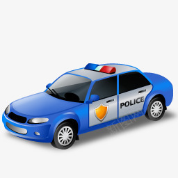 警察车蓝色的transporticon图标图标