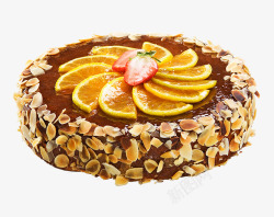 橙子草莓蛋糕素材