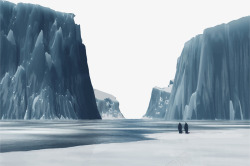 冰雪冰山背景南极冰河世纪高清图片