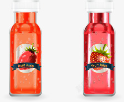 手绘草莓汁手绘果汁高清图片
