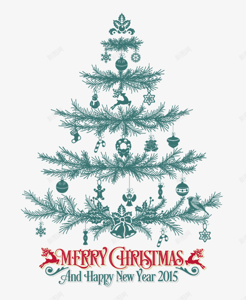 卡通圣诞树上的装饰矢量图ai免抠素材_新图网 https://ixintu.com 卡通 圣诞树 圣诞礼物 挂饰 礼品 蓝色 装饰 矢量图