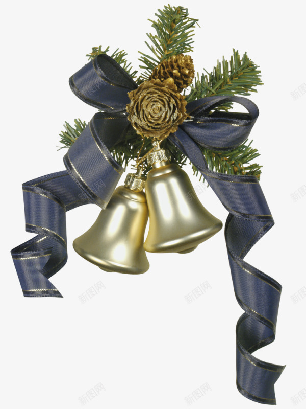 圣诞节铃铛元素png免抠素材_新图网 https://ixintu.com 圣诞节 家居 装饰 金色 铃铛