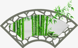 创意合成端午节绿色的竹子素材