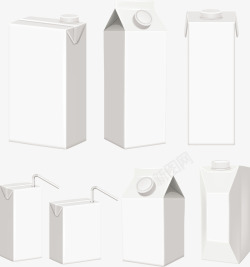 盒子牛奶白色牛奶盒矢量图高清图片