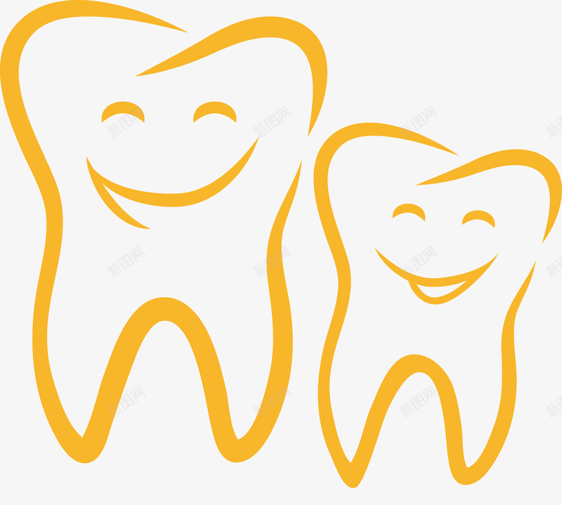 大笑的金色卡通牙齿图png免抠素材_新图网 https://ixintu.com 人体器官 微笑 微笑表情 手绘牙齿 清洁 牙 牙齿 牙齿微笑 牙齿笑容 矢量牙齿
