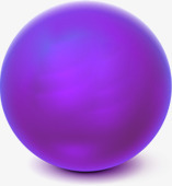 紫色卡通圆球素材