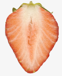 切草莓切半的新鲜草莓果高清图片