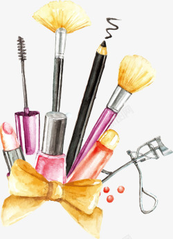 彩绘化妆工具素材