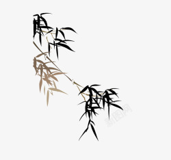 水彩国画竹子高清图片