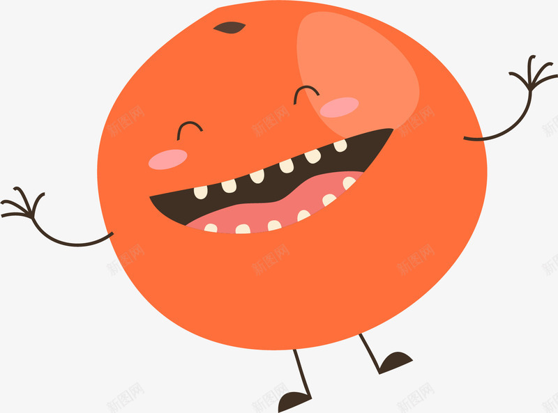 卡通柿子趣味表情png免抠素材_新图网 https://ixintu.com 卡通 可爱 扁平化图 柿子 矢量图案 表情 趣味