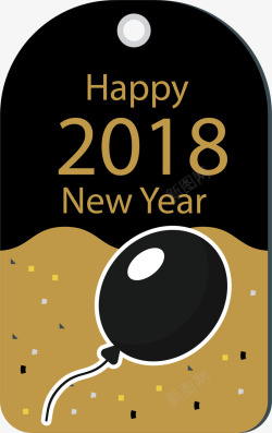 2018新年标签素材