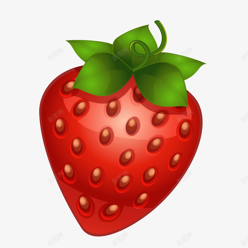 扁平红色草莓png免抠素材_新图网 https://ixintu.com png免抠图 创意 卡通 扁平 手绘 时尚 水果 立体 红色 草莓 营养 设计