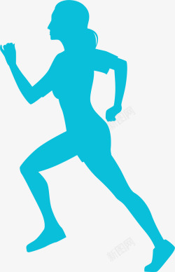 跑步女人卡通图跑步的女人矢量图图标高清图片