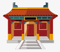 中国风建筑门厅建筑素材