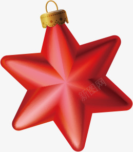 圣诞六角星png免抠素材_新图网 https://ixintu.com 元旦 六角星 圣诞 电商 销售