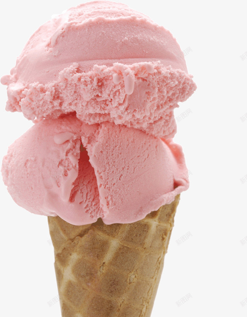 粉色冰淇淋png免抠素材_新图网 https://ixintu.com 冰淇淋 粉色 草莓味