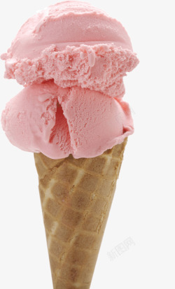 草莓味冰淇淋粉色冰淇淋高清图片