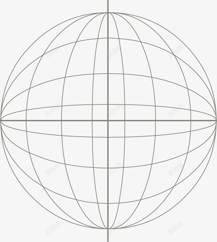 PPT创意经纬地球图标矢量图ai_新图网 https://ixintu.com 图标 地球 经纬线 矢量图