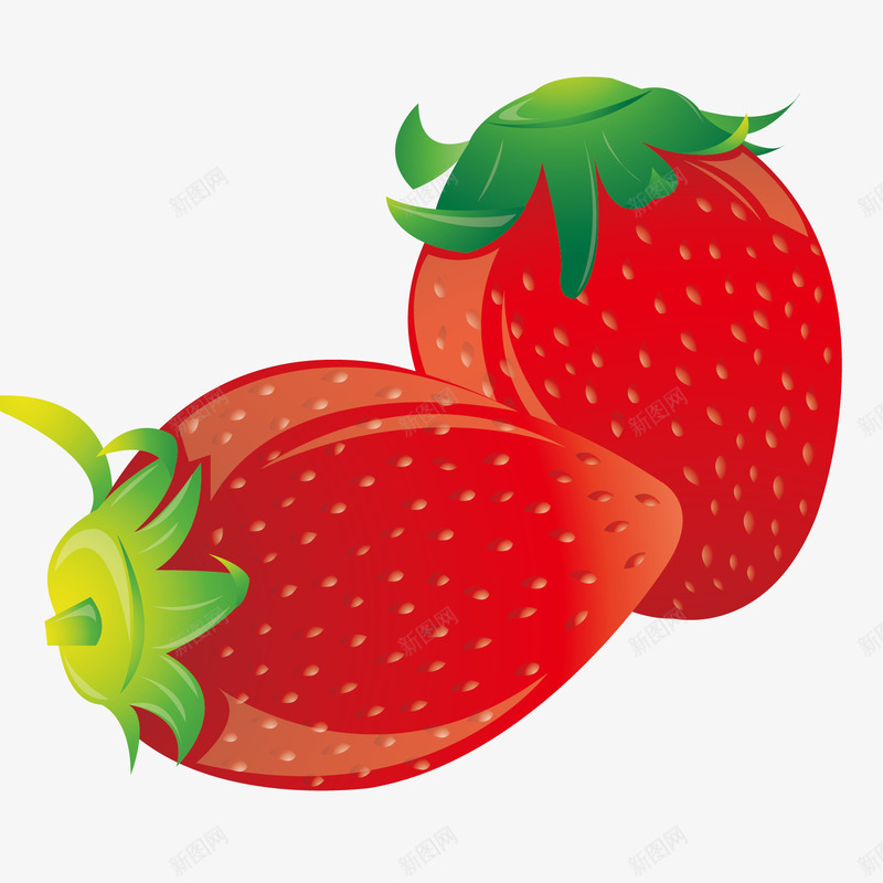 手绘草莓png免抠素材_新图网 https://ixintu.com 大红草莓 水果 矢量水果 红色草莓 草莓