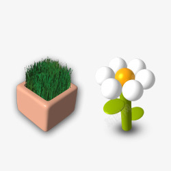 3D卡通植物素材