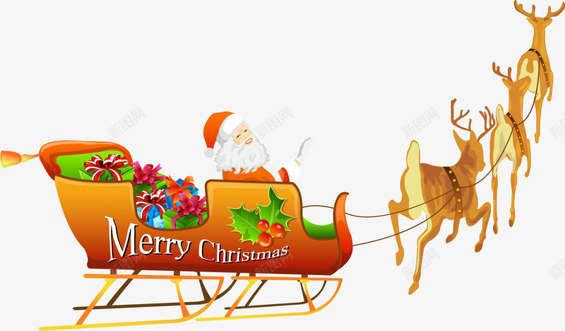 开着鹿车的圣诞老人矢量图ai免抠素材_新图网 https://ixintu.com 圣诞元素 圣诞免费图片 圣诞免费图片素材 圣诞免费矢量素材 圣诞图片素材库 圣诞老人 长颈鹿 马车 矢量图
