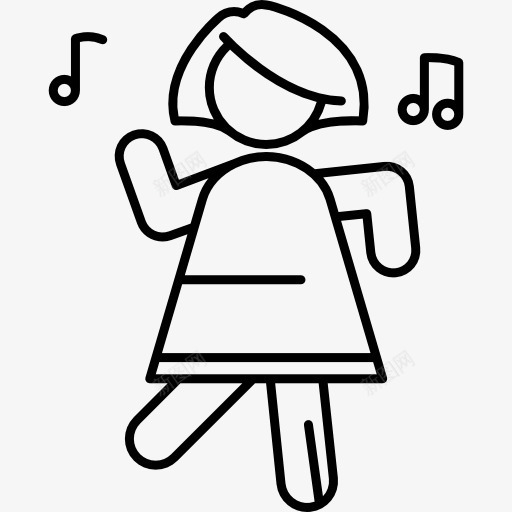 女人跳舞图标png_新图网 https://ixintu.com 人 舞者 舞蹈 音乐 音符 颤抖