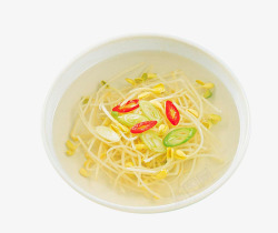 黄豆芽汤料理素材