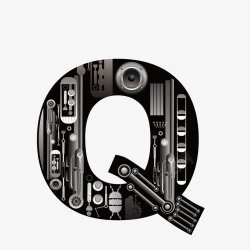 字母Q机械创意字母Q高清图片