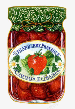 草莓罐头素材
