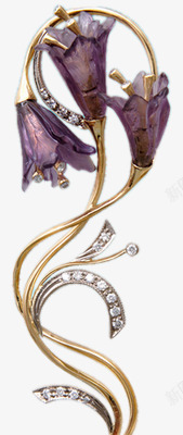 紫色珠宝花朵图形素材