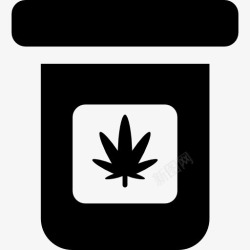 医药罐大麻盆栽图标高清图片