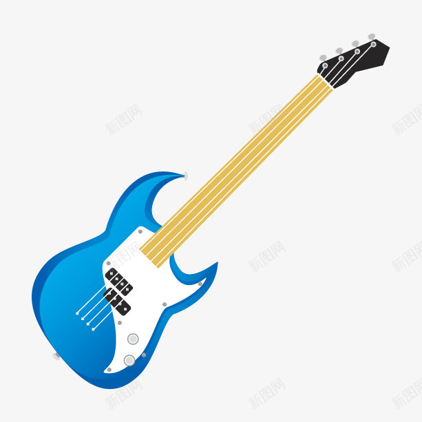 卡通电吉他png免抠素材_新图网 https://ixintu.com 乐器 卡通 卡通吉他 吉他 手绘 电吉他 音乐