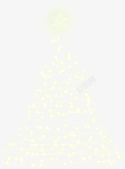 白色闪光圣诞树素材
