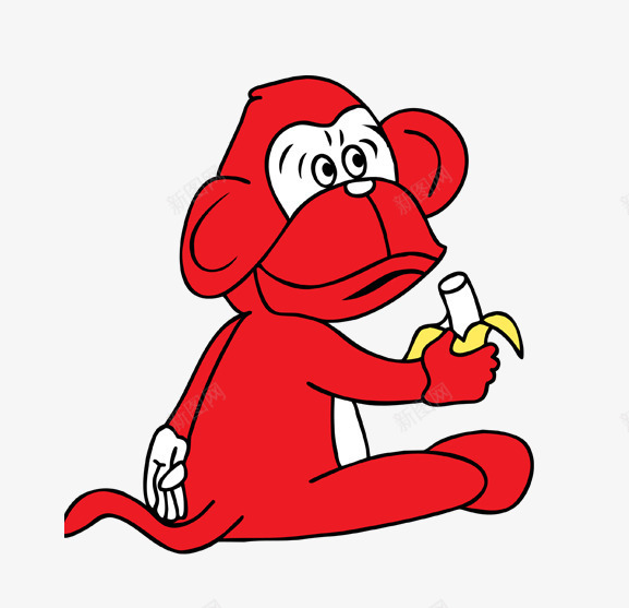 猴子png免抠素材_新图网 https://ixintu.com 动物 卡通 吉祥物 手绘 新年 新春 猴 猴子 猴年 生肖