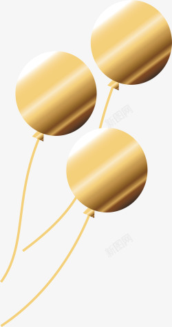 金色飞舞的气球素材