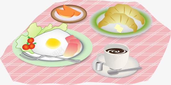 好吃的早点心早餐png免抠素材_新图网 https://ixintu.com 咖啡 煎蛋 生鱼片 草莓 西餐 面包