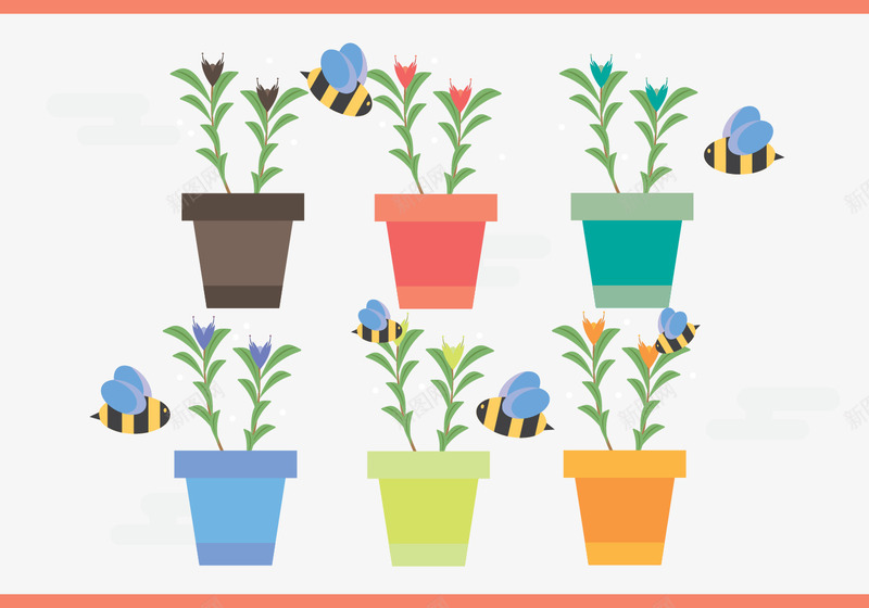 城市花园梦想png免抠素材_新图网 https://ixintu.com 城市花园 梦幻花园 盆栽 蜜蜂 采蜜 阳台上的蜜蜂
