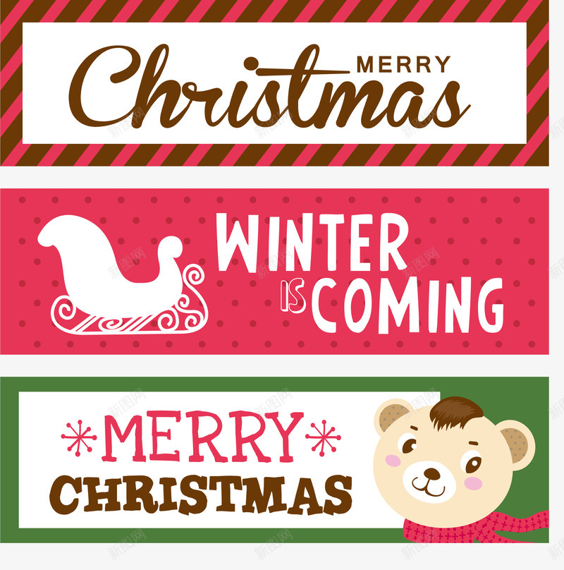 创意圣诞节卡片矢量图ai免抠素材_新图网 https://ixintu.com christmas merry 创意卡片 圣诞快乐 圣诞节卡片 雪橇 矢量图