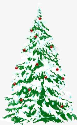 圣诞美景卡通艺术圣诞树美景高清图片