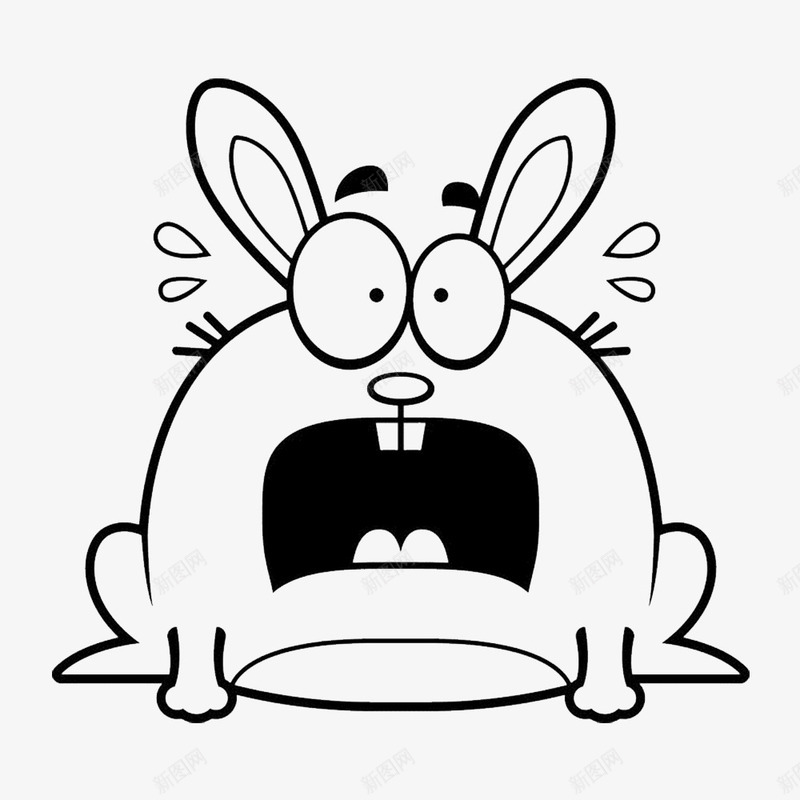 吓坏的兔子图标png_新图网 https://ixintu.com 吓到 吓坏了 吓坏的表情 惊奇 惊恐的 惊讶 被吓到