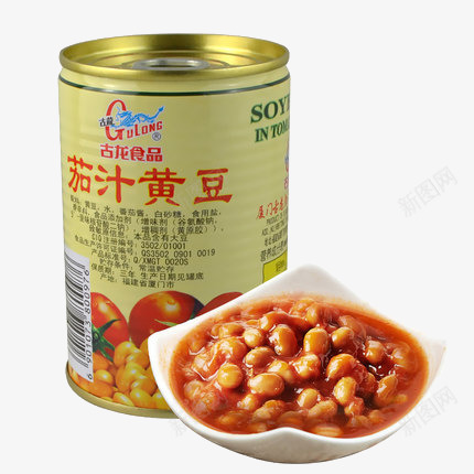 罐头png免抠素材_新图网 https://ixintu.com 产品实物 休闲食品 方便速食 罐头 黄豆酱