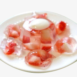 草莓果冻素材