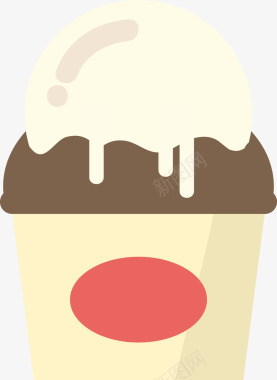 卡通冰淇淋甜品矢量图图标图标