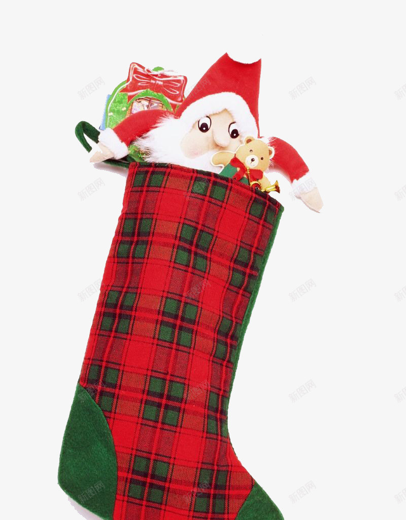 红色的圣诞礼物png免抠素材_新图网 https://ixintu.com 圣诞节 玩偶 礼物 袜子